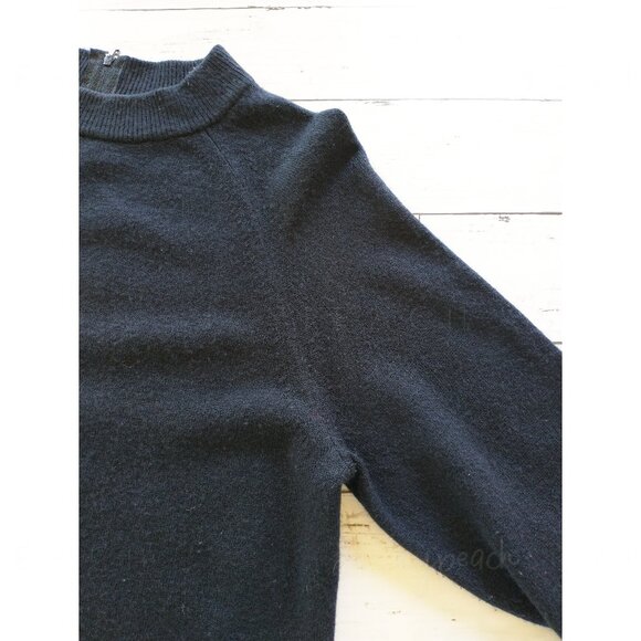 Designers Originals Sweater Medium Black Mock Neck Vintage Minimalist Lagenlook - Picture 10 of 14